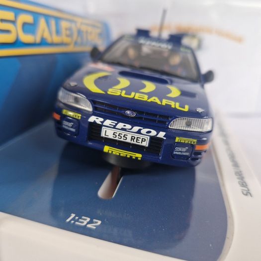 Scalextric C4555 Impreza WRX Carlos Sainz Slot Car  ( supercar classic WRC Rally )