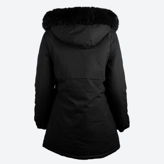 Black Winter Coat with Fur Trimmed Hood size 24 + matching hats, scarves & gloves available