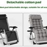 Sun Lounger Folding Zero Gravity Chairs Recliner For Beach Patio Garden Camping Outdoor Portable Home Lounge Chair Supports 200kg Black (color : With gray Cushions) Image 3