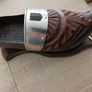 Vintage Hand-Carved Wooden Clog Wall Barometer Image 6