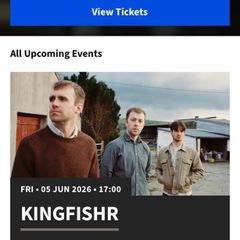 2 x Kingfishr Tickets st Annes Park
