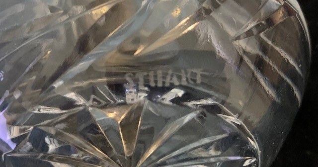Vintage Signed Stuart Crystal Perfume Atomizer 1980s