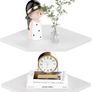 BRAND NEW IN BOX JJL 2 Tier White Floating Corner Shelves (12 inches) Perfect for Tech & Decor Image 2