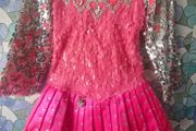Beautiful pink and silver dress