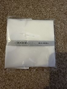 White Zazzi Satin Polyester Pocket Square