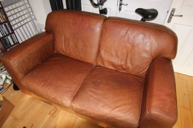 leather couch brown