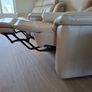 Italian leather sofa and reclining armchair Image 7
