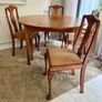 Mid-century extendable dining table & vintage chairs Image 2