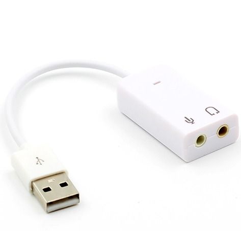 USB 2.0 External USB Sound Card Audio Sound Adapter with 3.5mm for Laptop PC computer