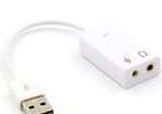 USB 2.0 External USB Sound Card Audio Sound Adapter with 3.5mm for Laptop PC computer