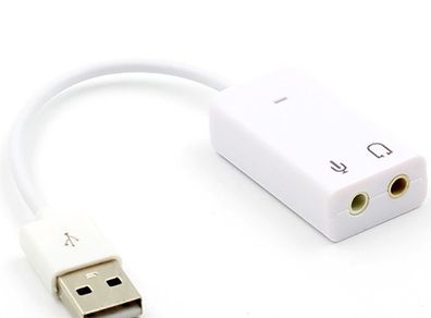 USB 2.0 External USB Sound Card Audio Sound Adapter with 3.5mm for Laptop PC computer