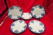 Set of 6 Antique, HOLLINSHEAD &amp; KIRKHAM 'Cambridge' Diner Plates ,Vintage