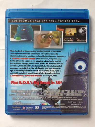 Monsters vs. Aliens 3D (Dreamworks) [2009] [3D Animated Movie]