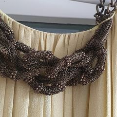 BASTYAN 100% silk lime layered with embellished neckline and interlaced belt Sz 14 - Rrp 350 (New)