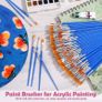 Small Paint Brushes - 60 Pieces of paint brushes for children,Art Paint Brush set for Acrylic, Watercolor, Oil and Gouache Paints - Ideal for Body Face, Decorations, Figurines and Nail Art Image 3