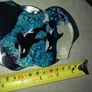 Lovely small blue plaque of dolphins. Image 2