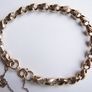 Vintage 9k Yellow Gold 375 Solid Handmade Fashion Link Bracelet length 8" -  9,4 grams Image 10