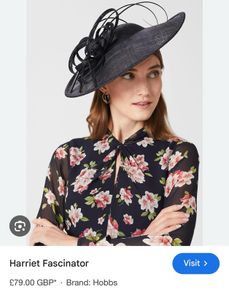 Beautiful Hobbs Hat / Fascinator - new - navy