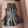 Black Pleat mini dress, size 12 Image 4