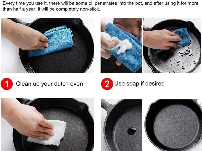 Pre-Seasoned Cast Iron Skillets (set of 3)