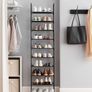 10-Tier Shoe Rack, Shoe Stand, Space-Saving Shoe Storage, 45 x 28 x 173 cm, Metal Frame, Non-Woven Fabric Shelves, for Hallway, Bedroom, Black Image 4