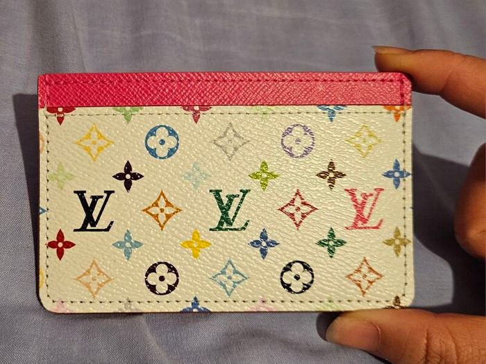 Authentic Louis Vuitton x Takashi Murakami 2025 Collection Cardholder in White Multicolour