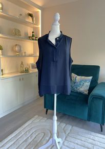 Brand-new Ladies Navy Sleeveless Top from Marks & Spencer.  Size: UK 24 / EU 52