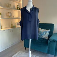 Brand-new Ladies Navy Sleeveless Top from Marks & Spencer.  Size: UK 24 / EU 52