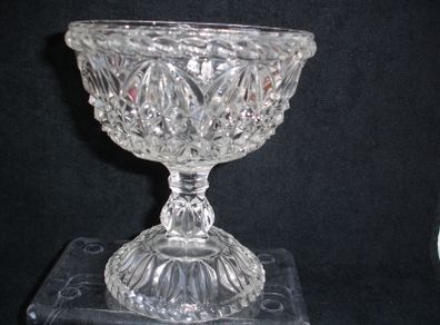 Antique Early American Clear Glass Compote Bowl circa late 1800's