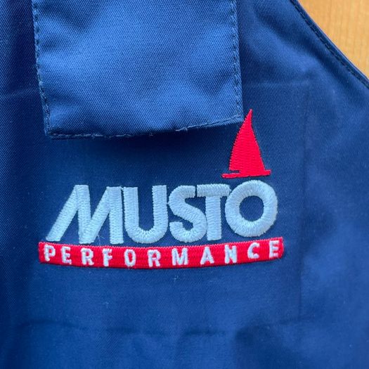 Musto Mens Blue Performance Salopettes Bib Trousers Breathable UK Size Small