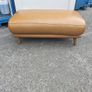Brown leather couch and matching foot stool Image 6