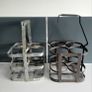 Vintage French metal bottle carrying crates Image 7