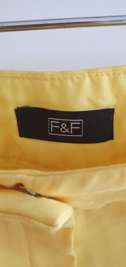 F&F sunny yellow capri style pants with ankle zips Sz 12UK(Fit 12-14UK) - Bnwot