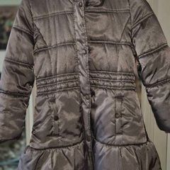 Immaculate Monsoon Girls Metallic Bronze Tiered Puffer Coat, AV