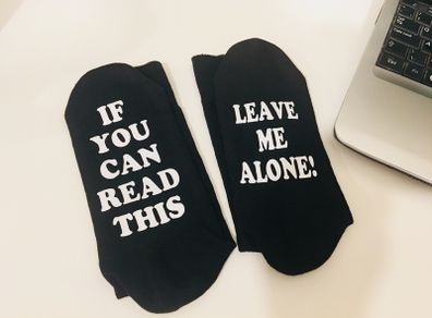 If You Can Read This, leave me alone Socks Father's Day Birthday Dad Funny gift