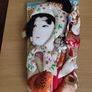 Rare find  Vintage Japanese traditional wooden paddle  HAGOITA  Geisha girl 18.1inch Image 7