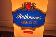 Extremely rare Rothmans wall mounted display clock light