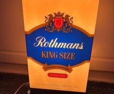 Extremely rare Rothmans wall mounted display clock light