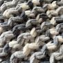 Handknit super cosy and soft baby blanket grey white mix Image 5