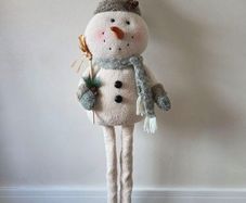 Large Extendable Legs Christmas Snowman Decoration 107cm