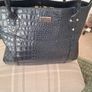 Osprey of London Navy Patent Crocodile Leather Handbag Image 7
