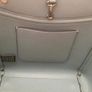 Large Ralph Lauren tote in soft blue. Silver metal hardware and catch fastener. Image 2