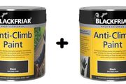 TWO 1 Litre Tins of Blackfriar Anti-Climb Black Security Paint (Brand New Unopened)