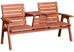 NEW SALE | Fir Wood Convertible 2 to 3 Seater Outdoor Garden Bench Wood Tone