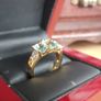 18 Ct Gold ring  with 1.35 carat Aquamarine Gem stone and diamonds Image 4