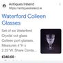 Waterford crystal port/sherry glasses in Colleen vintage design collection BRAND NEW Image 3