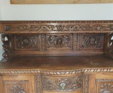 Hand-carved set of wooden furniture