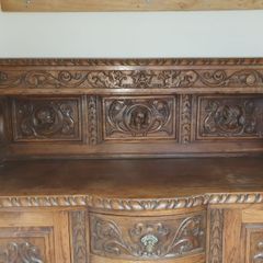 Hand-carved set of wooden furniture