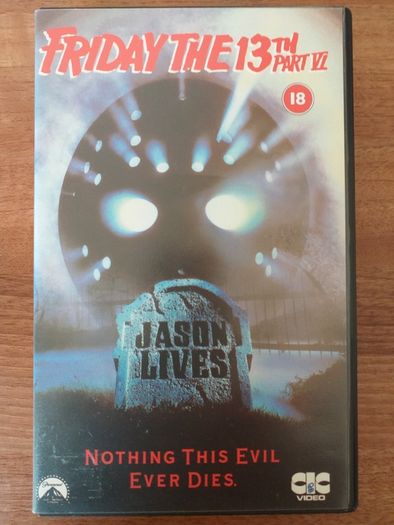 Friday The 13th Part VI JASON LIVES Horror Film VHS PAL Video Tape Cassette (SUPER ULTRA RARE) In This Exceptional Condition