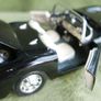 Vintage Bburago Chevrolet Corvette 1957 Convertible Black And White 1/18 Scale Image 5